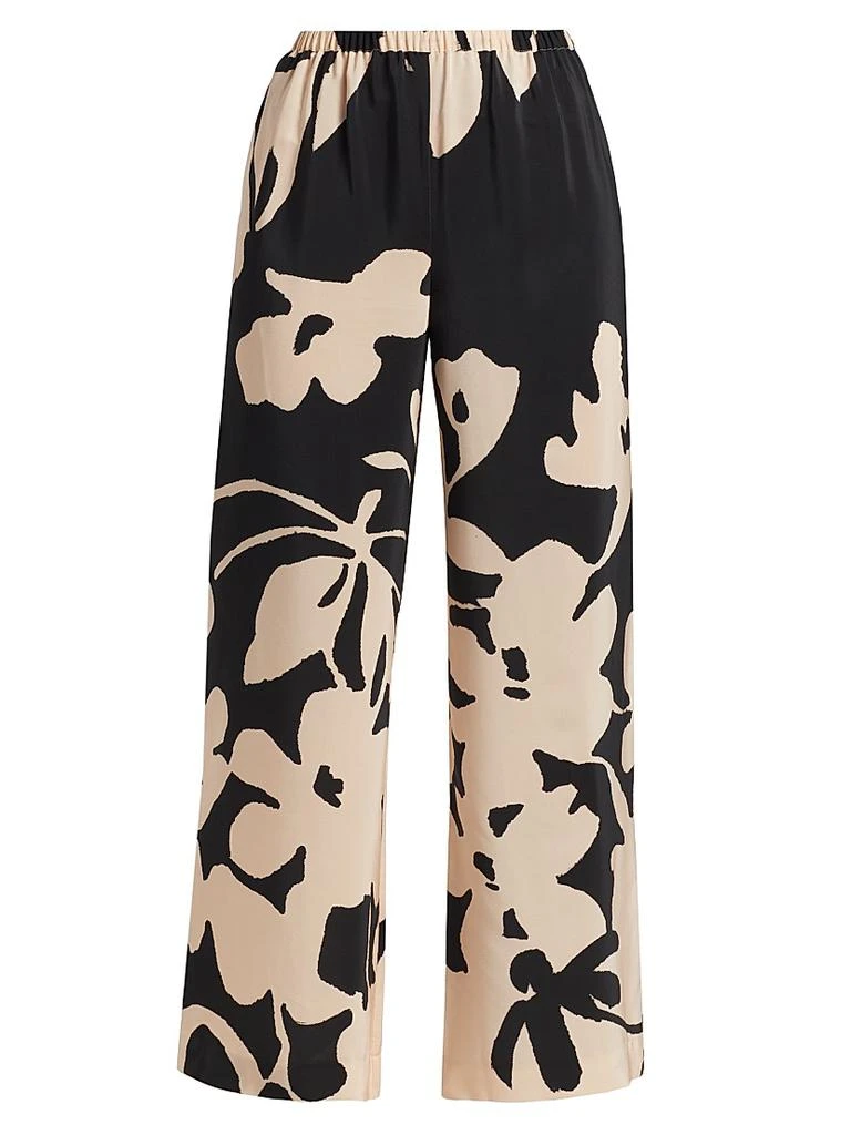 FIGUE Devon Floral Silk Wide-Leg Pants 1