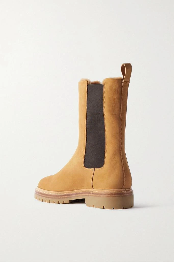 LEGRES Model 48 shearling-lined nubuck Chelsea boots 3