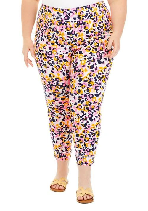 Crown & Ivy™ Ivy Plus Size Striped Ankle Pants 1