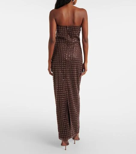 ROTATE Birger Christensen Beaded strapless maxi dress 3