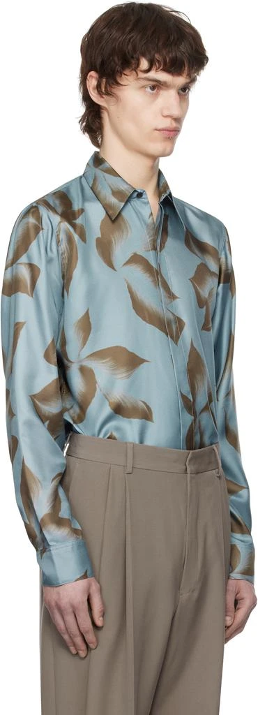 Dries Van Noten Blue Silk Shirt 2