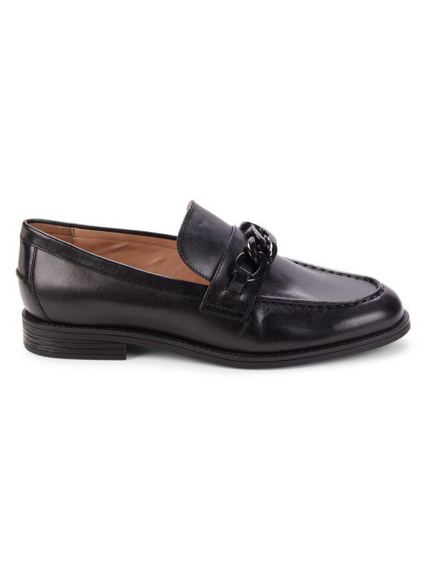 Cole Haan Stassi Chain Trim Leather Bit Loafers