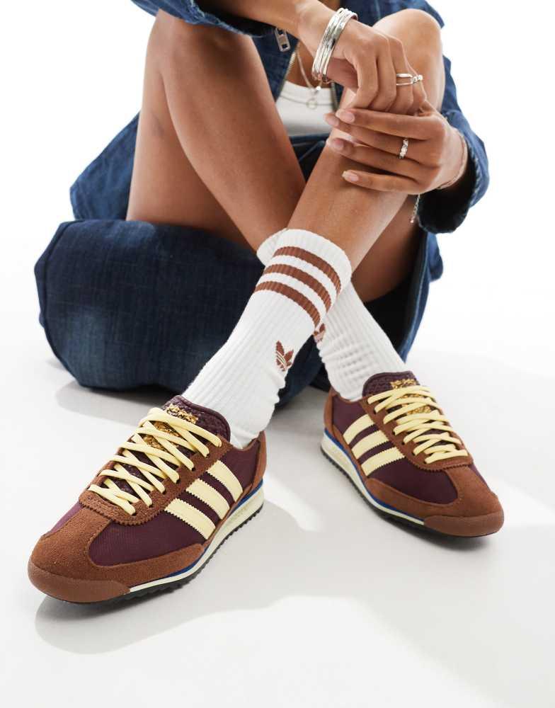 Adidas adidas Originals SL 72 OG trainers in brown and yellow