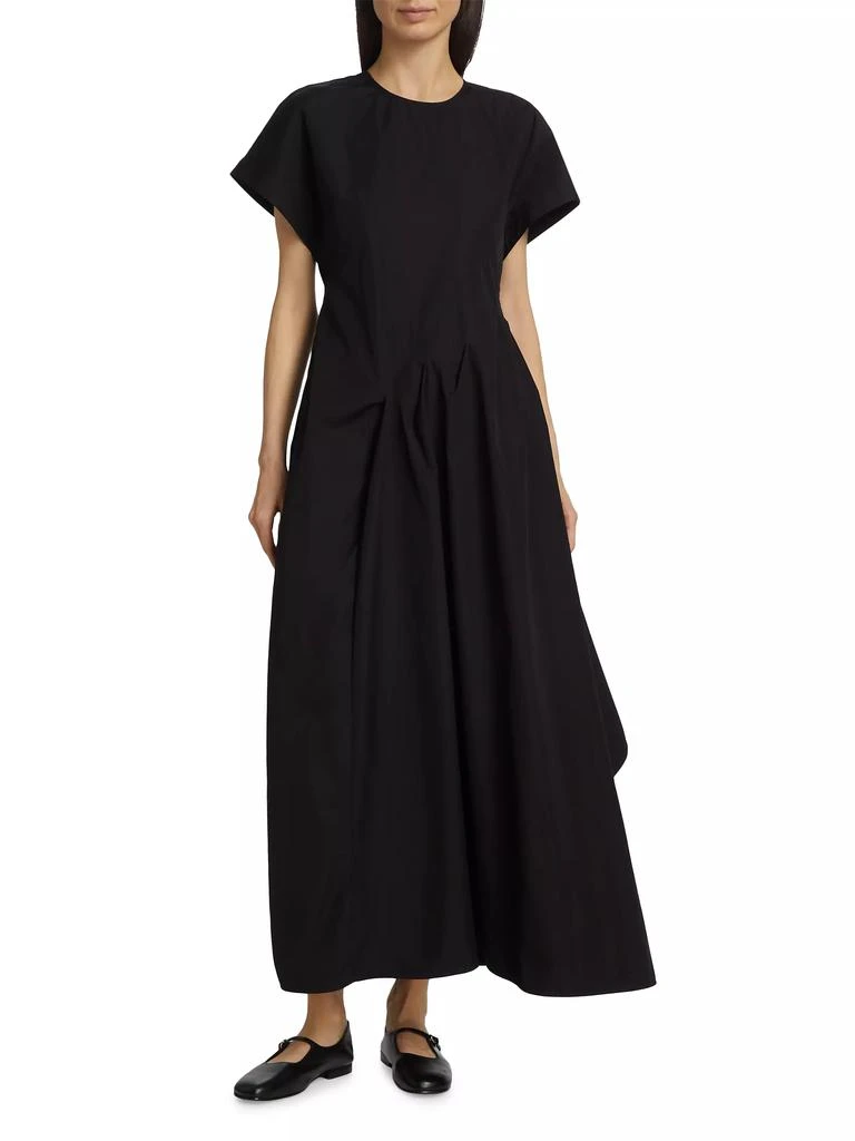 Co Short-Sleeve Side Wrap Midi Dress 3