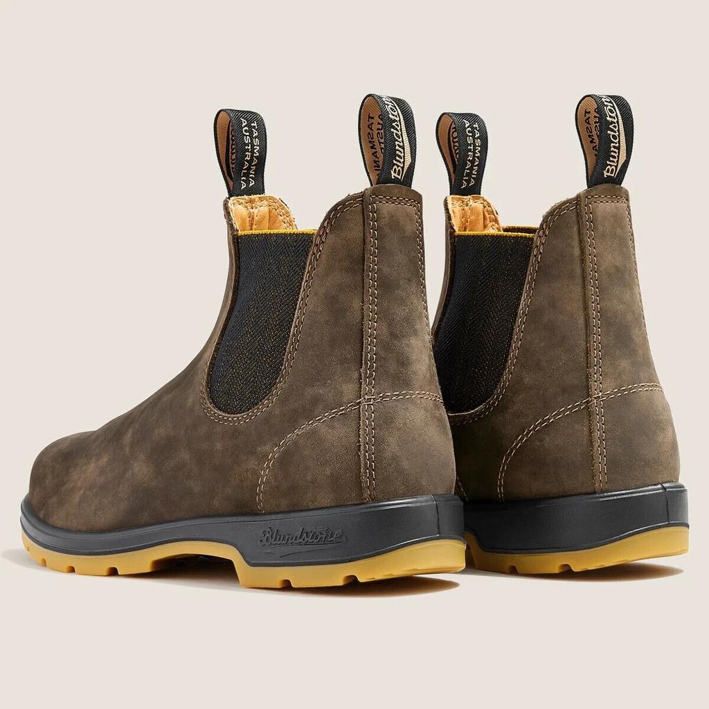 Blundstone 1944 Men's Rustic Brown Leather Elastic Sided Ankle Chelsea Boots