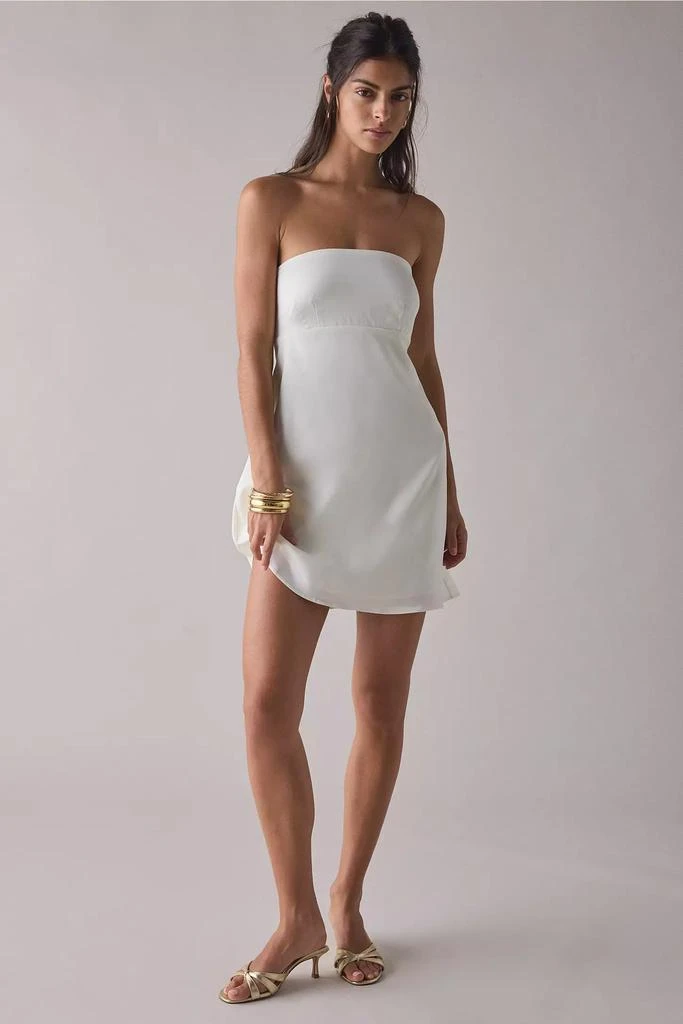UO Mira Strapless Tie-Back Bow Satin Slip Mini Dress  On Sale Now with Up  to 80% Off | Discover Exclusive Deals & Savings at BeyondStyle  Authentic Urban  Outfitters womens|Dresses|Women's with