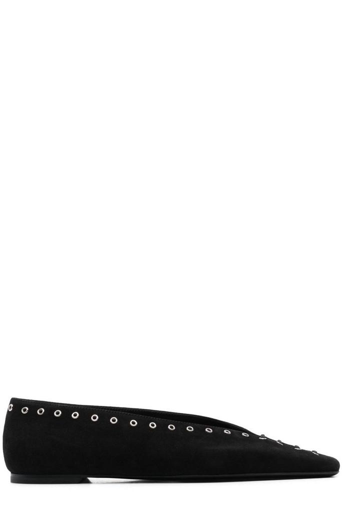 Totême 10mm Minimalist Suede Ballerina Flats - Shoes