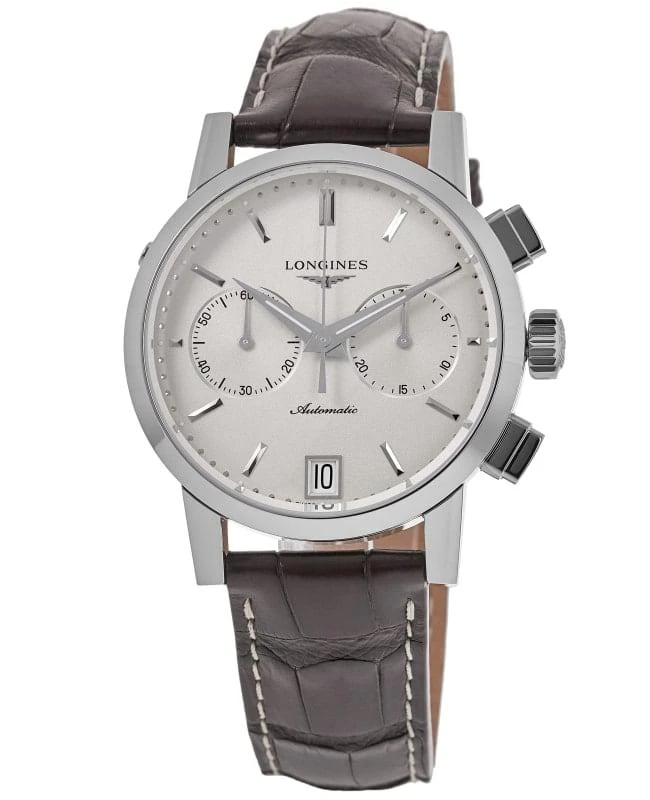 Longines Longines The Longines 1832 Automatic Chronograph Leather Strap Men's Watch L4.829.4.92.2 1