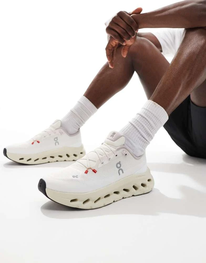On ON Cloudtilt all day trainers in beige and cream 1