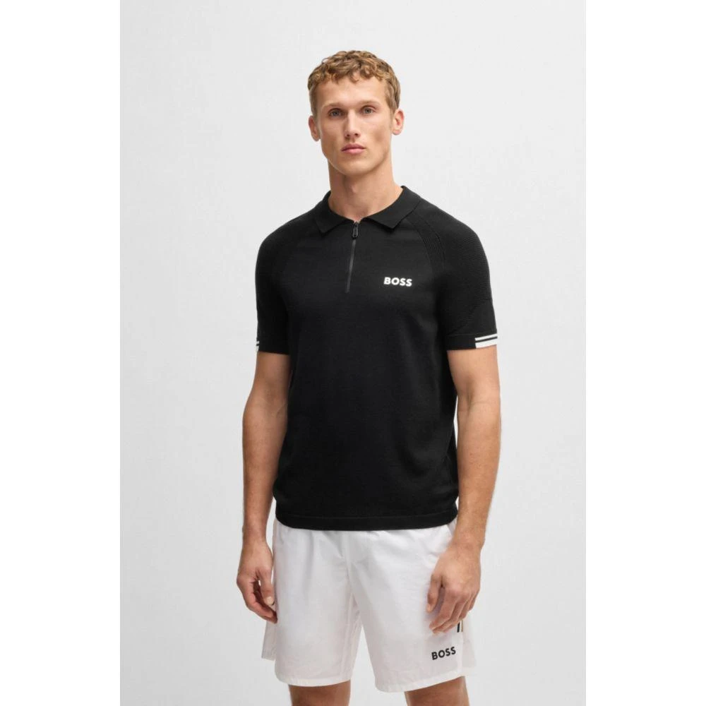 Hugo Boss Active slim-fit knit polo with moisture management 3