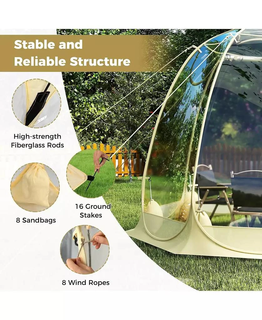 Mecale Clear Bubble Tent Transparent PVC Igloo, Instant Screen House 5