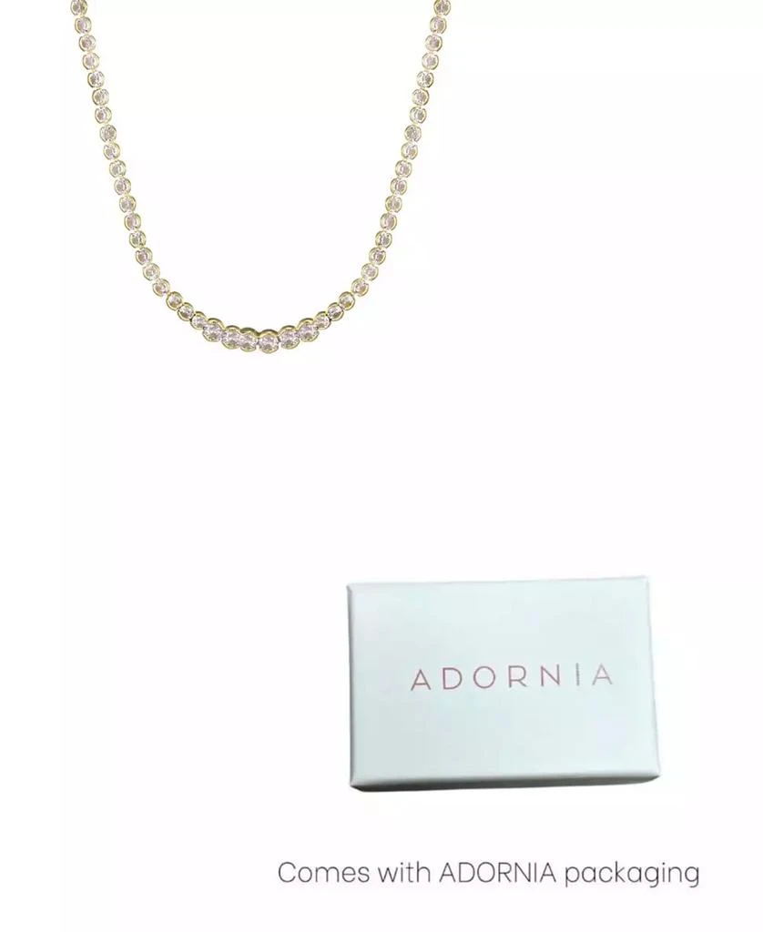 ADORNIA Gold Crystal Bezeled Tennis Necklace 3