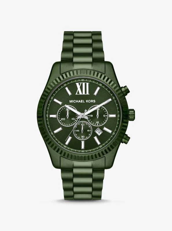 Michael Kors Oversized Lexington Green-Tone Watch 1