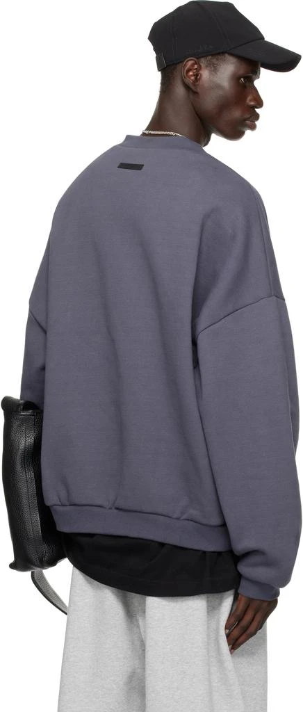 Essentials Navy Fleece Crewneck Sweatshirt 3