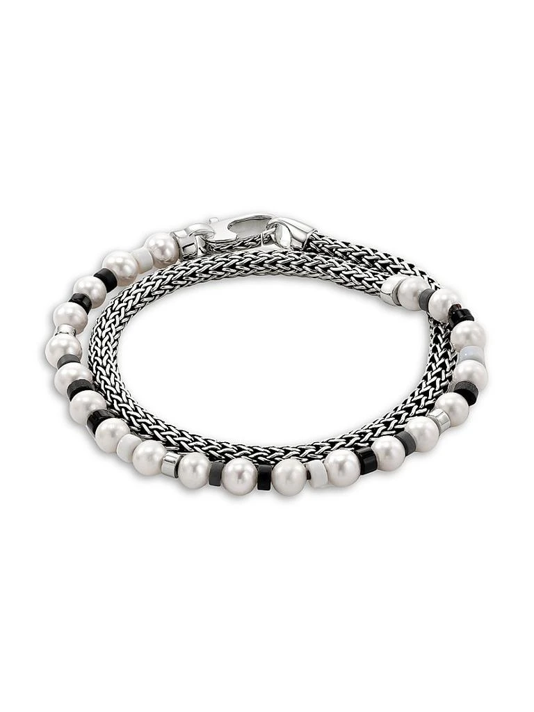 John Hardy Sterling Silver, Freshwater Pearl, Hematite 
Black Onyx Bead Bracelet