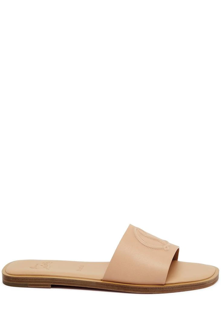 Christian Louboutin CL embossed leather sliders  1