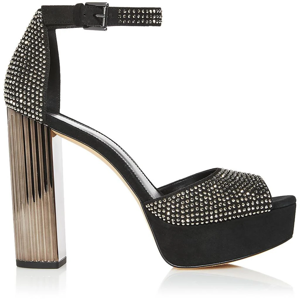 Michael Kors Porter Womens Faux Suede Rhinestone Platform Heels 6