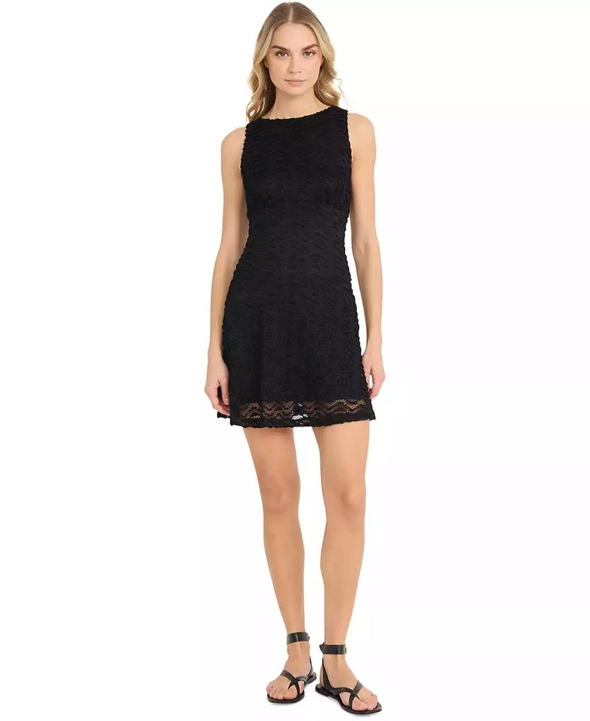 The Good Journey Women's Crochet Empire-Waist Mini Dress - Cream - 6 The Good Journey Women's Crochet Empire-Waist Mini Dress - Cream - 6