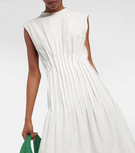 Khaite Wes pleated cotton poplin maxi dress 5