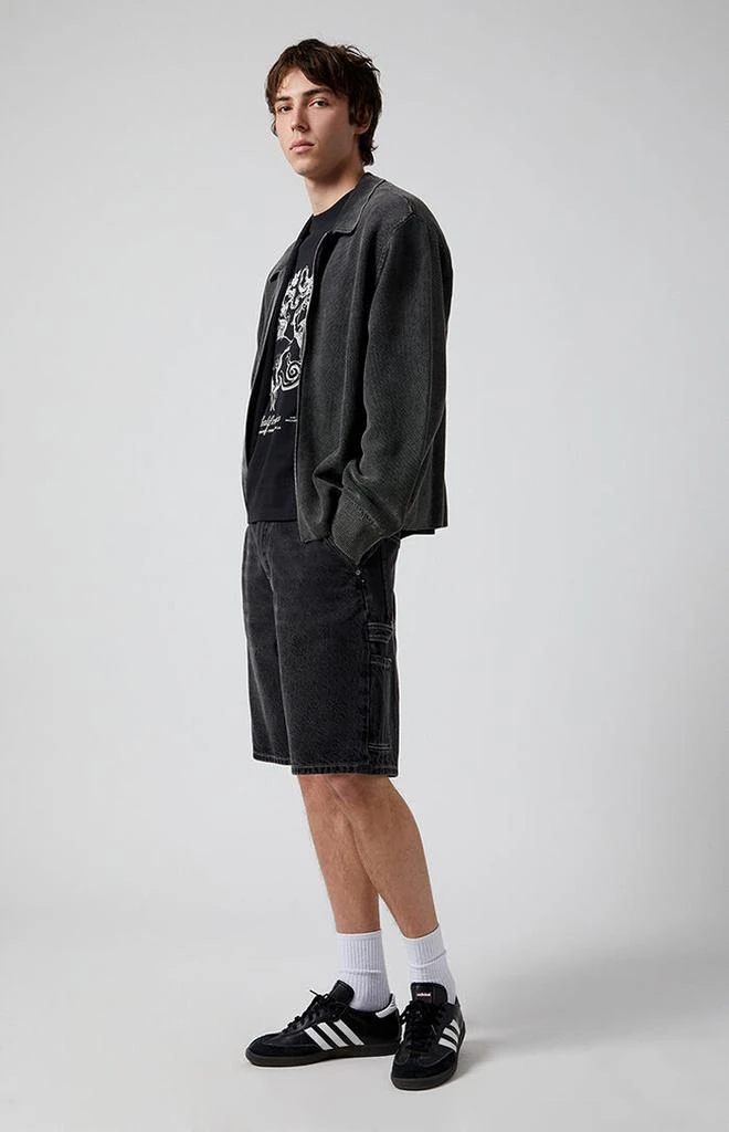 PacSun Black Baggy Denim Carpenter Shorts 3