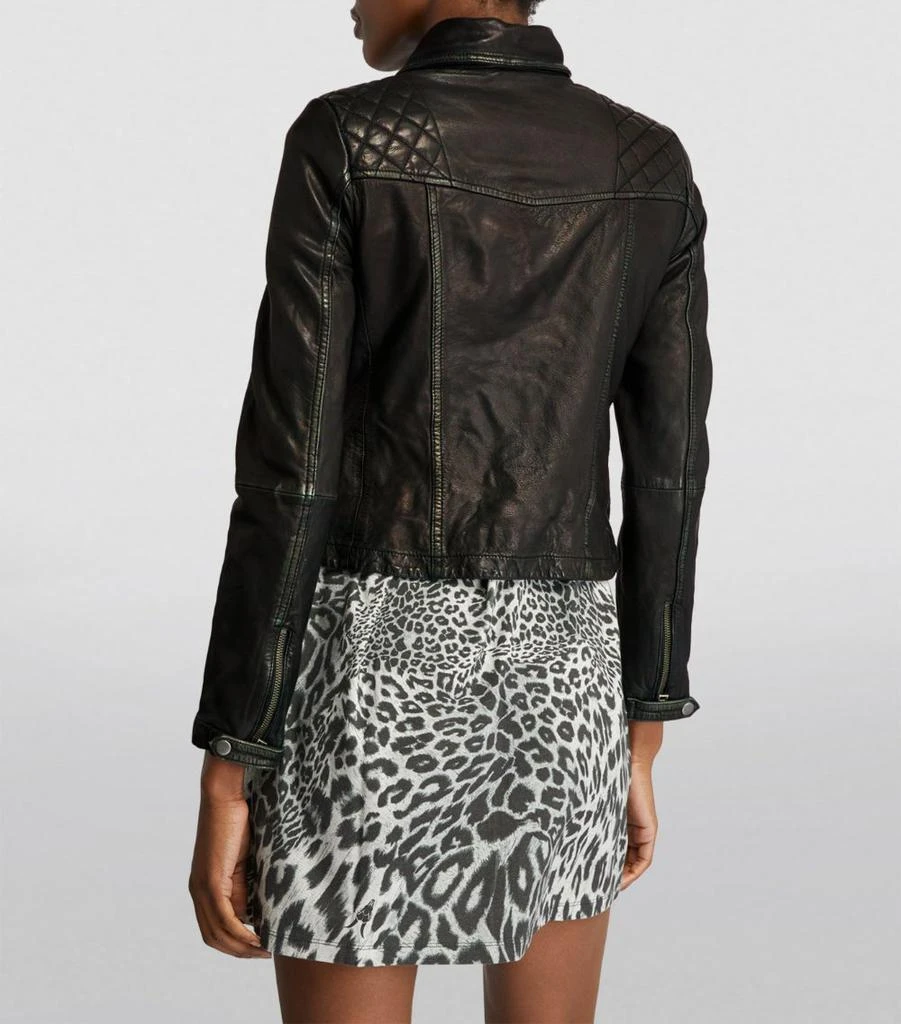 ALL SAINTS Leather Cargo Biker Jacket 4