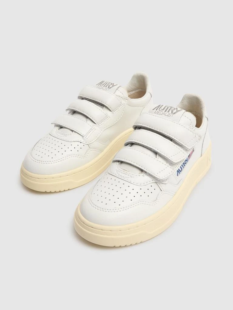 Autry Kidstripes Low Leather Strap Sneakers 1