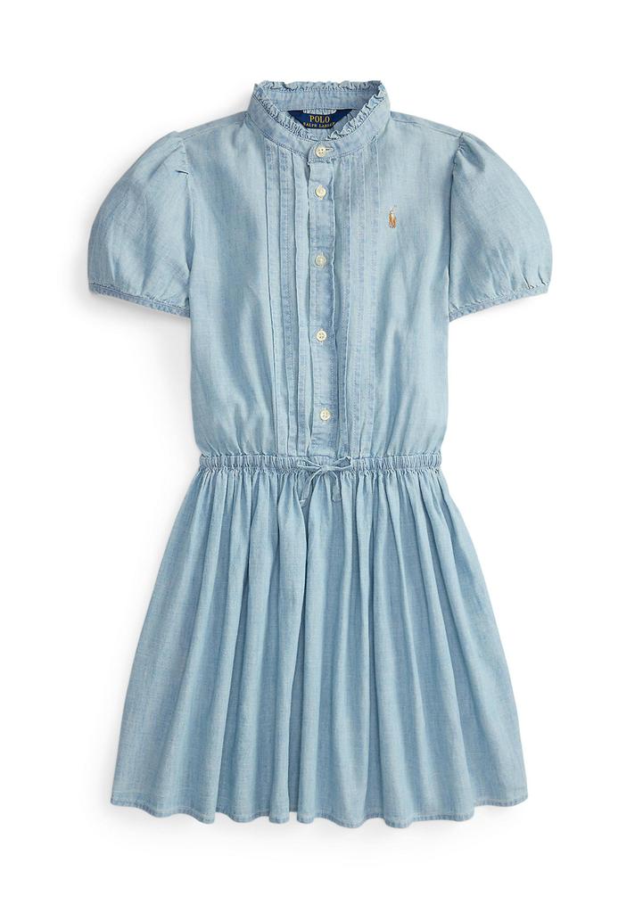 Ralph Lauren Girls 7-16 Indigo Cotton Chambray Dress