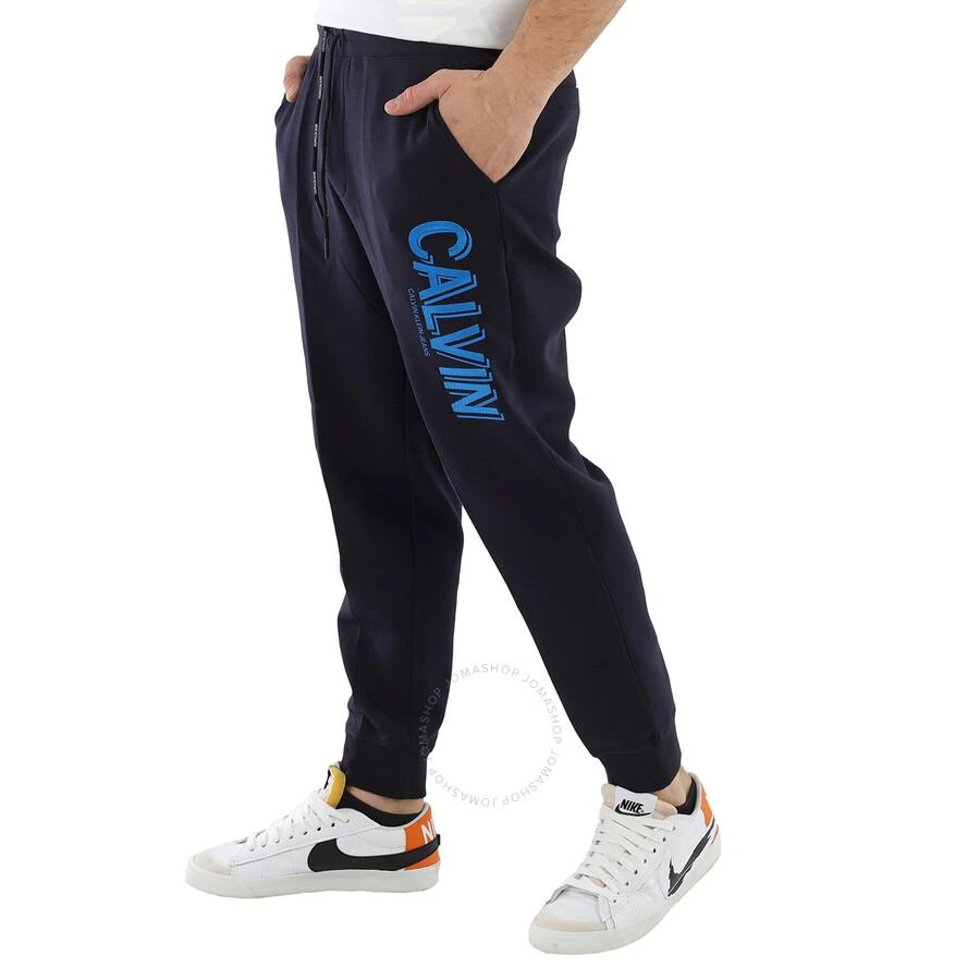 Calvin Klein Men's Blue Cotton-blend Logo Sweat Pants 2
