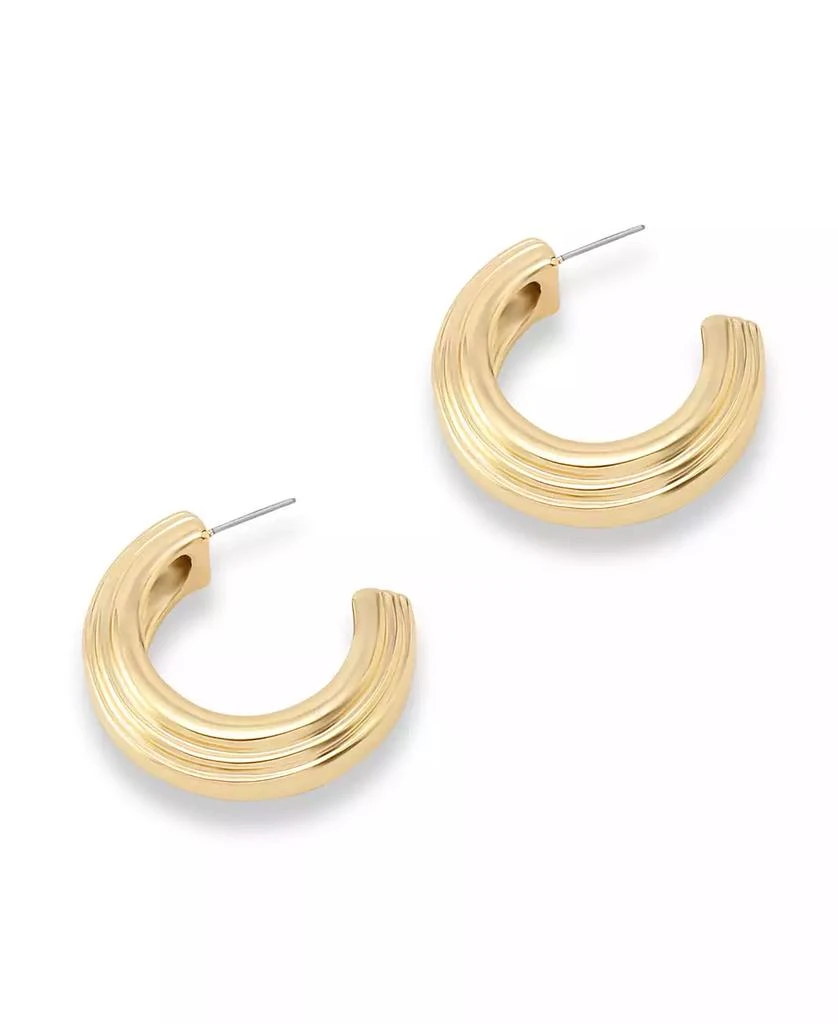 Robert Lee Morris Ribbed Hoop Earrings 3