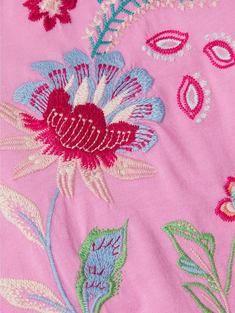 Johnny Was Freyde Floral Embroidered Cotton Blouse 6