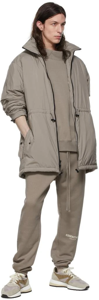 Essentials Taupe Polyester Jacket 4