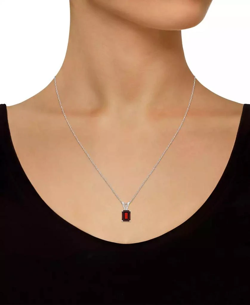 Macy
s Garnet Pendant Necklace (2 ct.t.w) in 14K White Gold 2