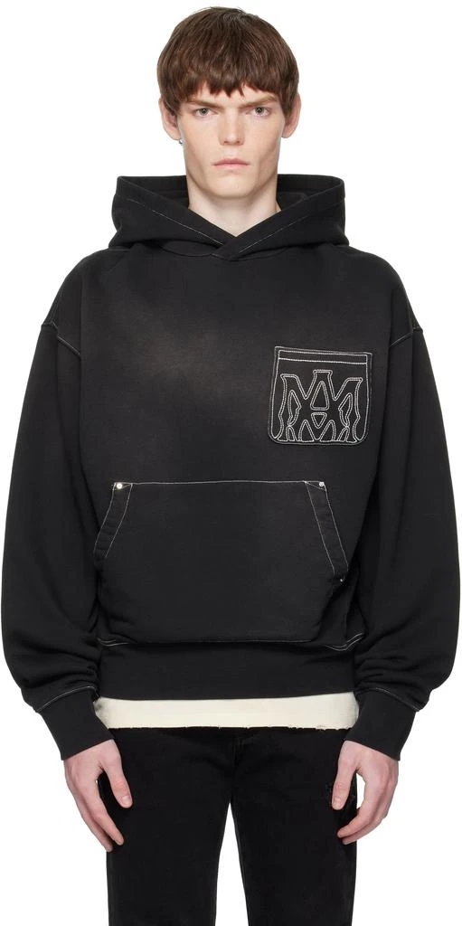 AMIRI Black MA Outline Oversized Hoodie 1