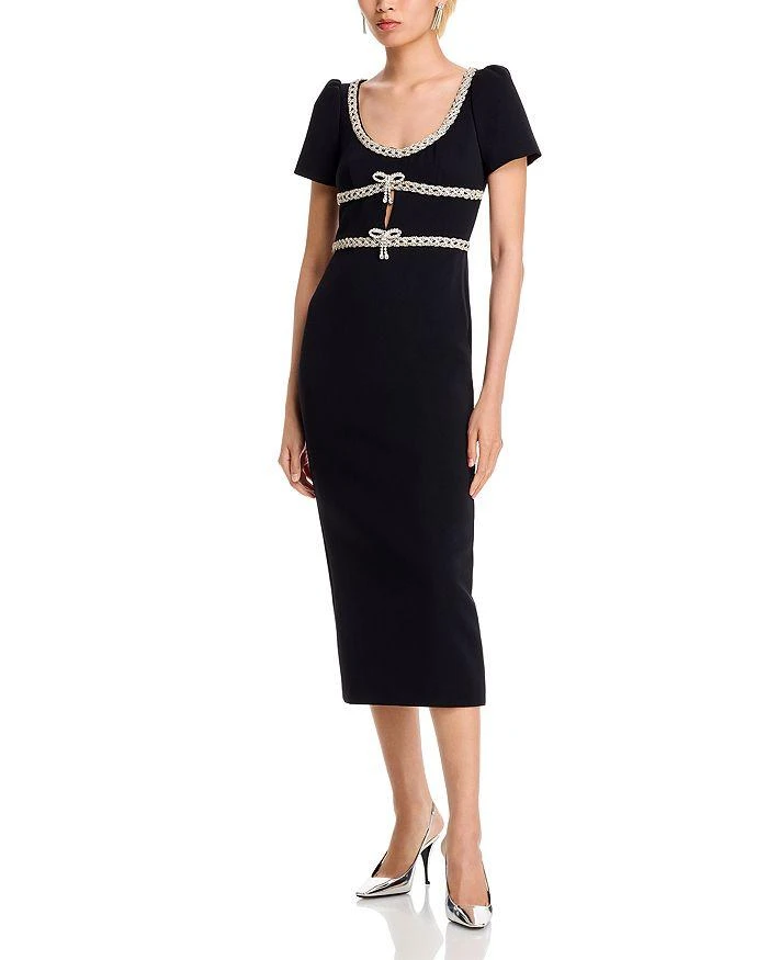 Self Portrait Crepe Diamante Midi Dress 1