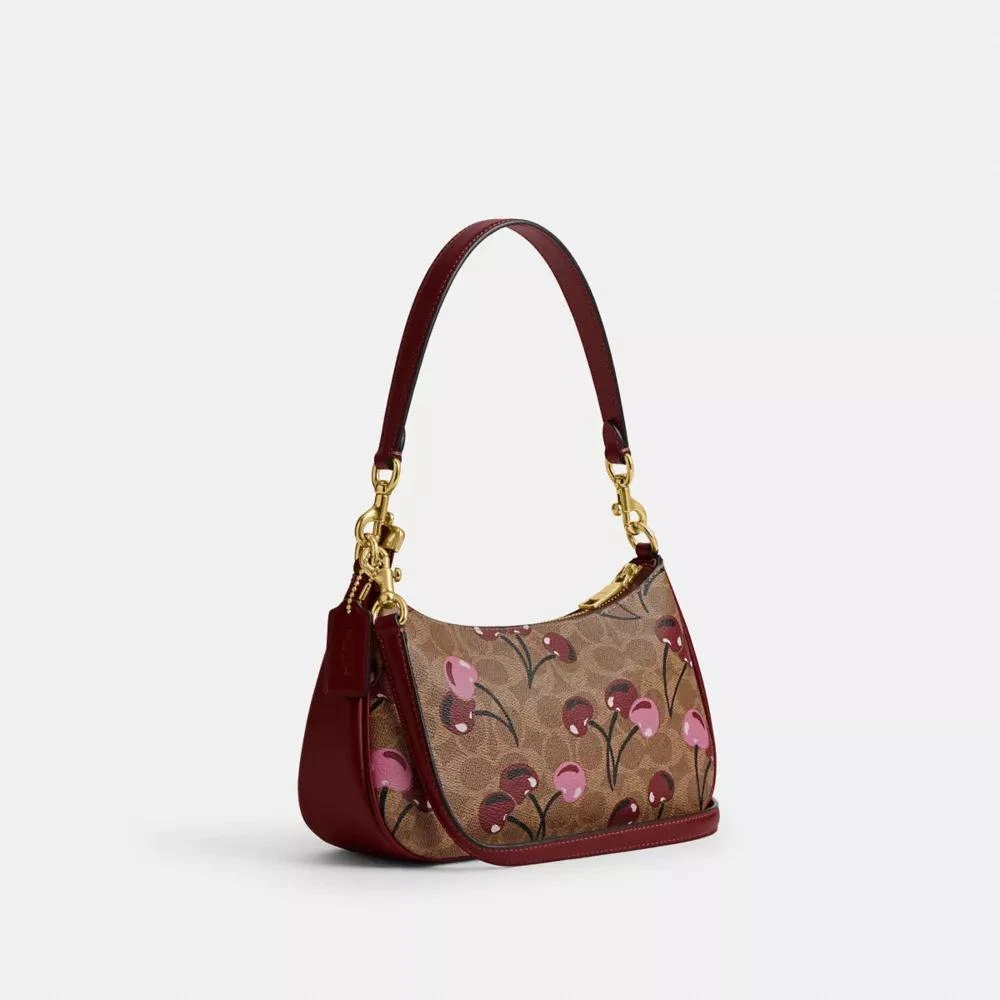 undefined Teri Shoulder Bag In Signature Canvas With Cherry Print 4