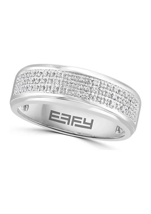 Effy Mens 1 3 Ct. T.w. Diamond Ring In Sterling Silver 1