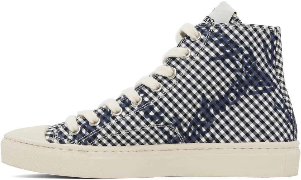 Vivienne Westwood Navy High-Top Plimsoll Sneakers 3