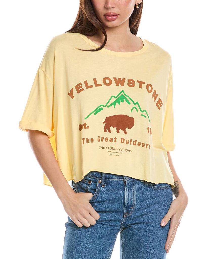 The Laundry Room THE LAUNDRY ROOM Bison Crop Oversized T-Shirt