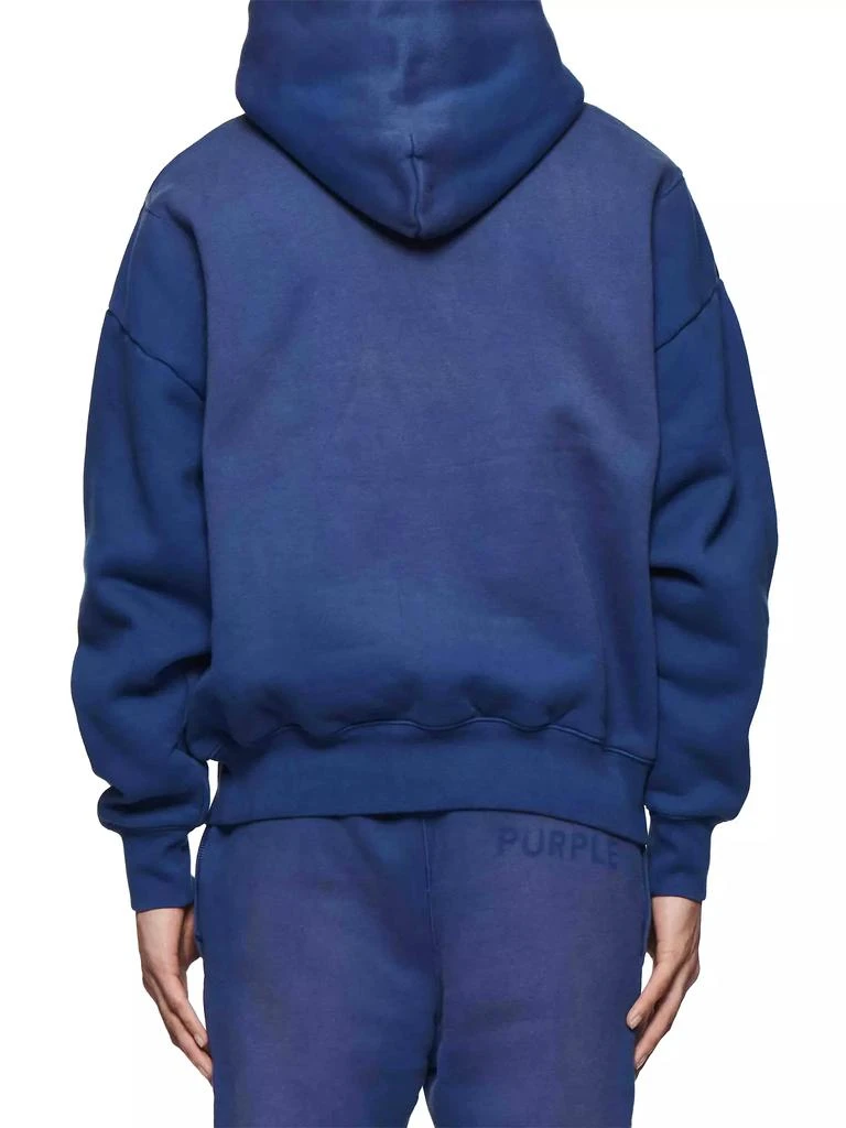 Purple Brand Appliqué Logo Cotton Fleece Hoodie 3