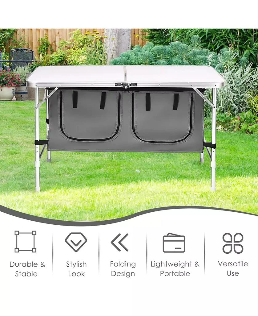 KUYOTQ Height Adjustable Folding Camping  Table 4