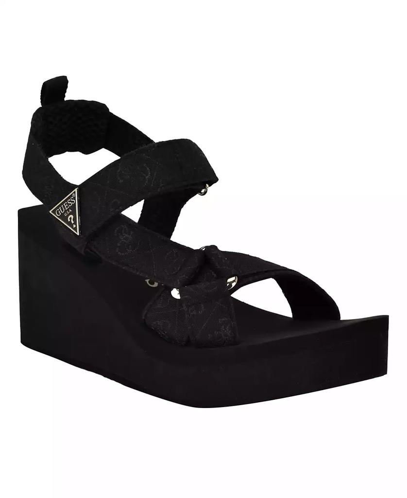 GUESS Women's Daysa Quattro-G Strappy Eva Wedge Sandals