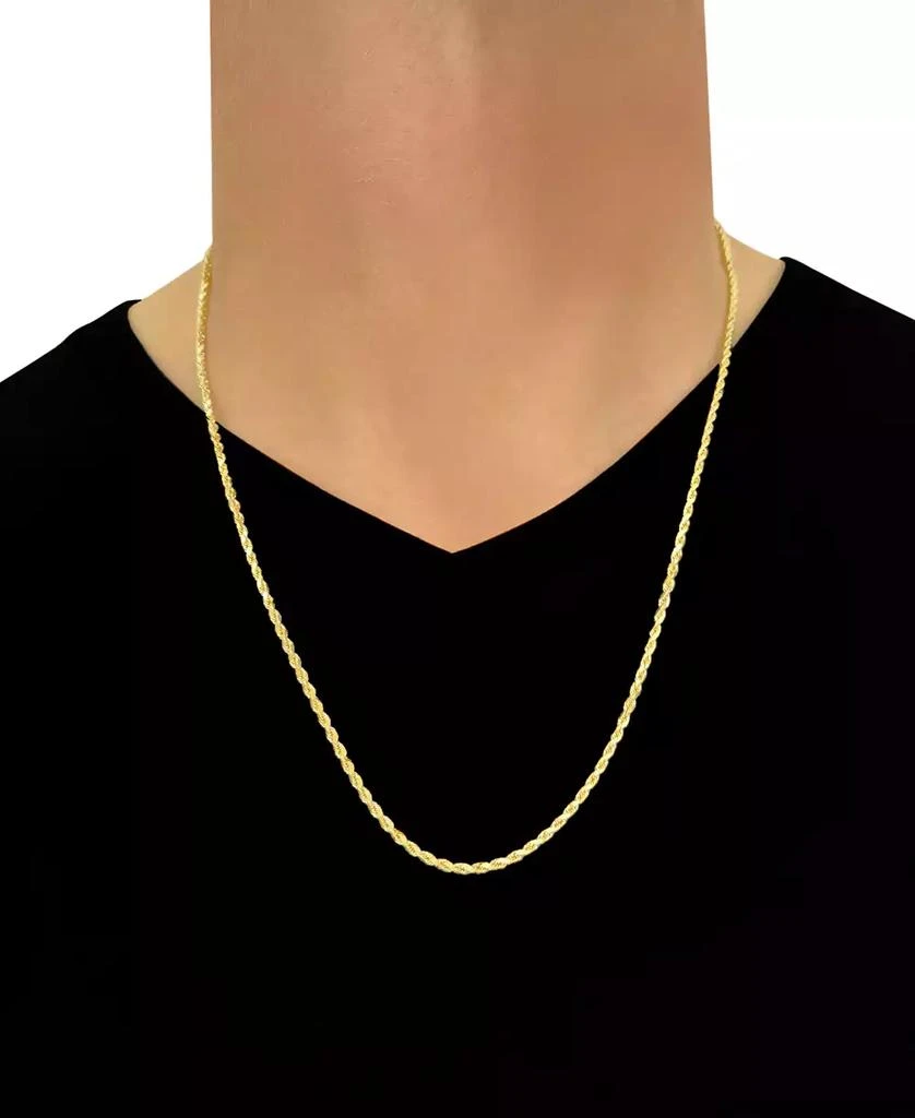 Italian Gold Forza Rope Chain 18" Necklace (2-1/2mm) in 14k Gold 3