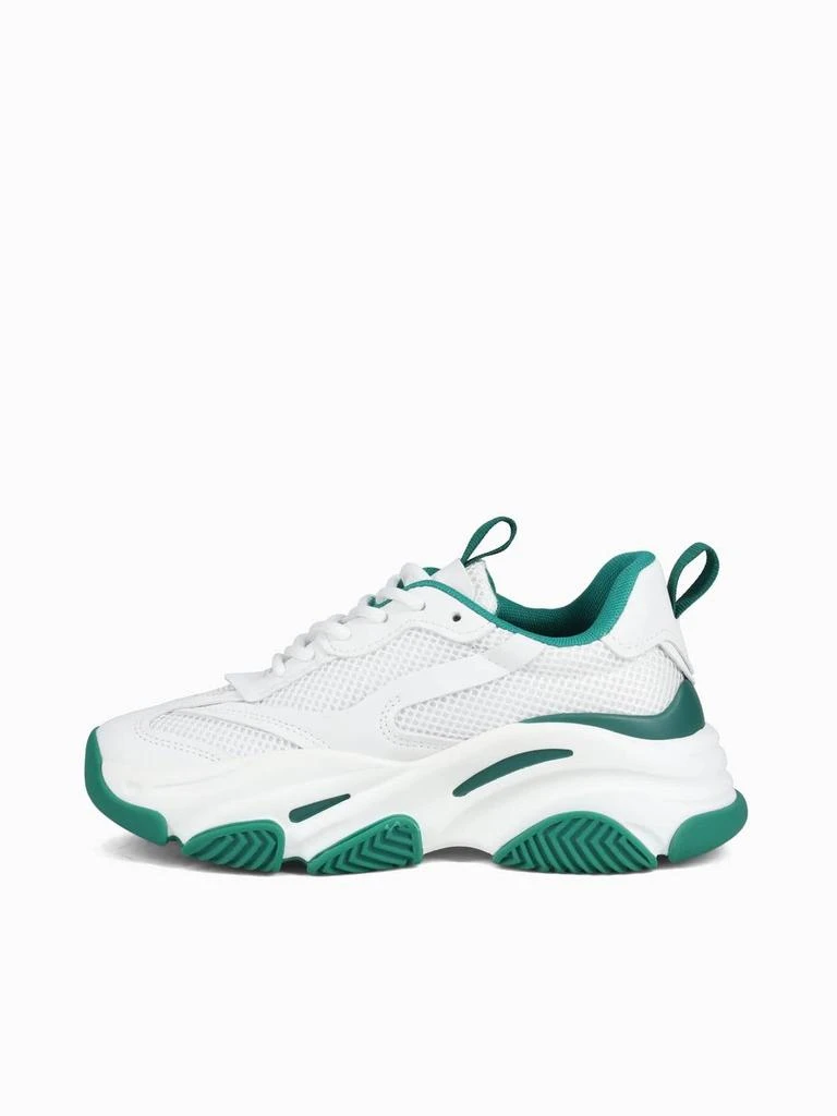 Steve Madden Women's Possession Sneaker In White & Emerald 3