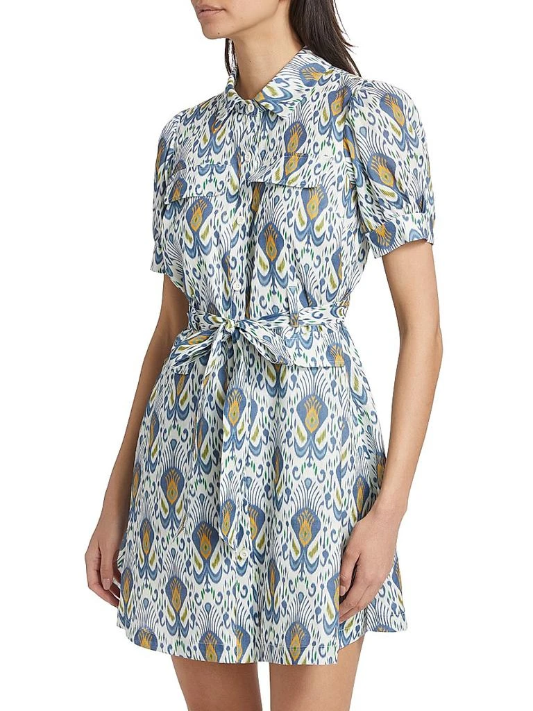 If Only Studio Ikat-Inspired Linen Minidress 4