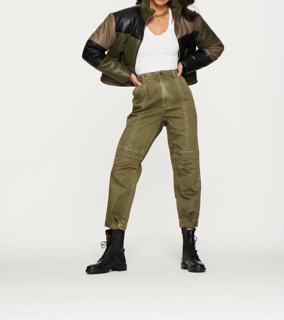 BLUE REVIVAL Officer In Training Utility Pant In Dark Olive