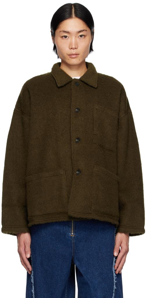 JieDa Khaki Brushed Jacket
