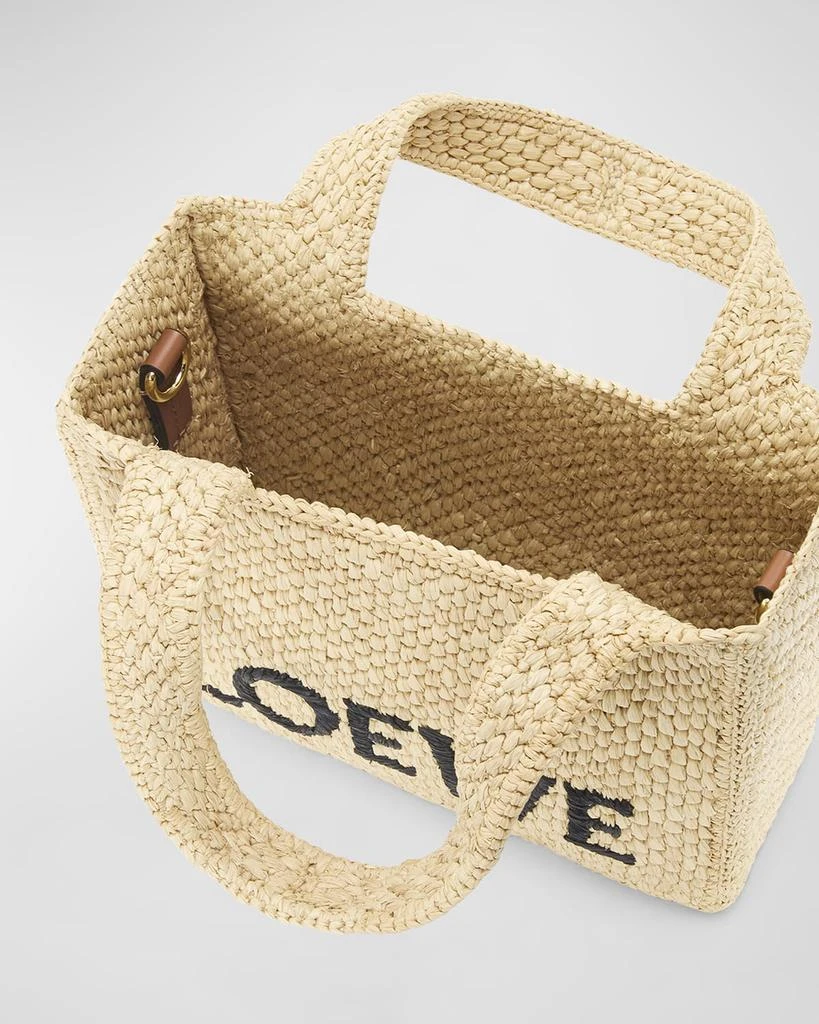 Loewe x Paula’s Ibiza Font Logo Mini Tote Bag in Raffia 4