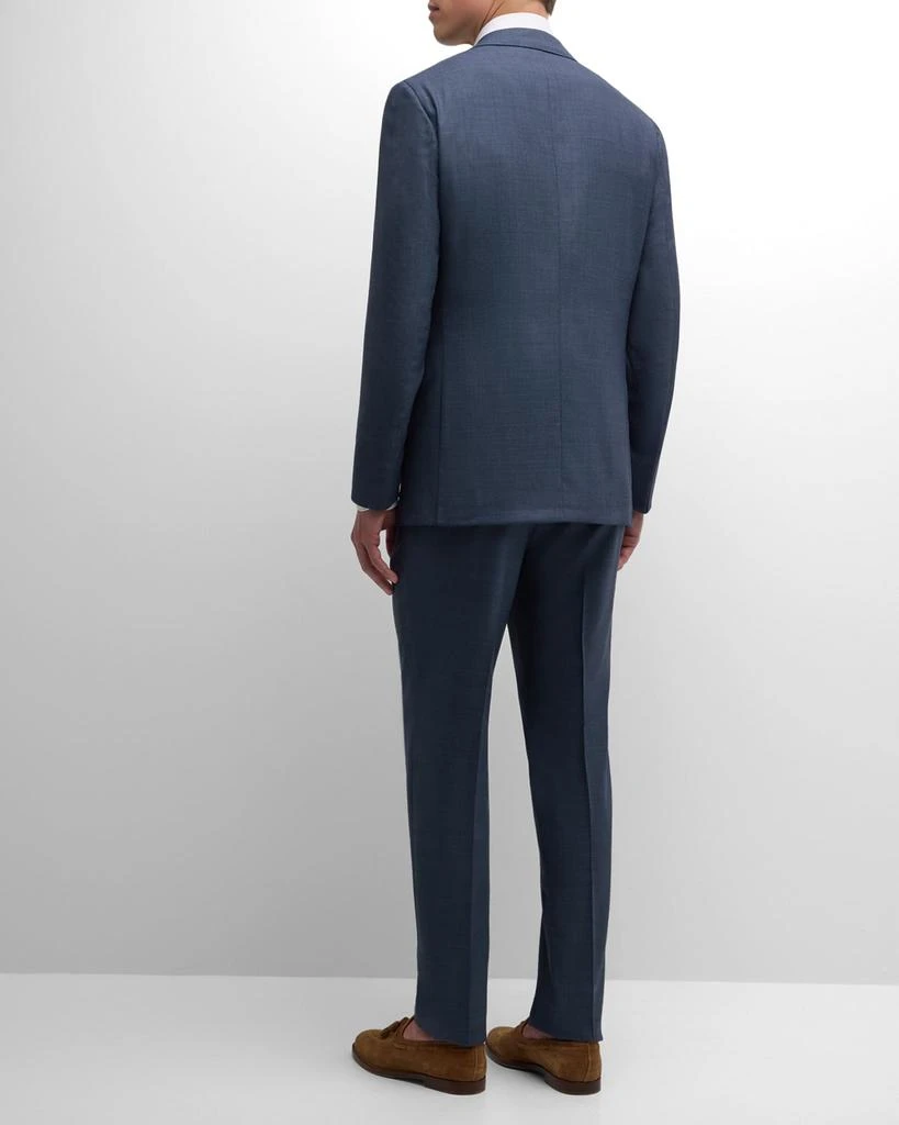 Isaia Men's Blue Birdseye Wool Suit 6
