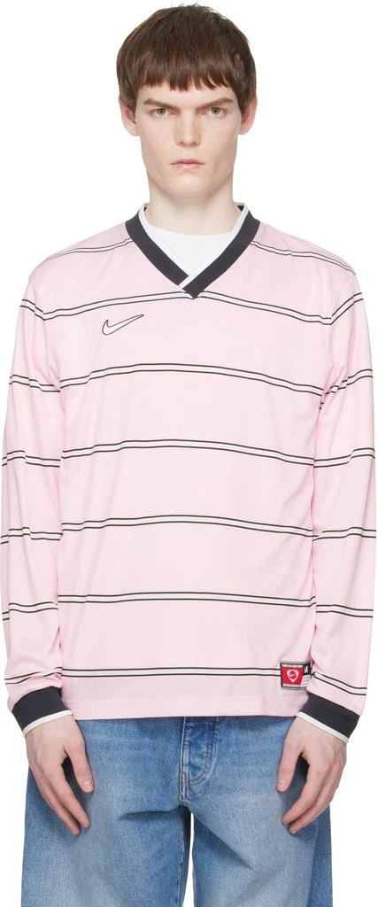 NIKE Pink Dri-FIT Long-Sleeve Soccer Top
