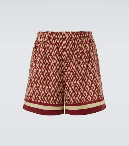 Valentino Toute La V cotton poplin Bermuda shorts 1